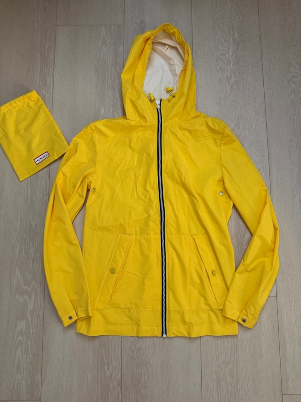 Hunter x Target Yellow Hooded Rain Jacket